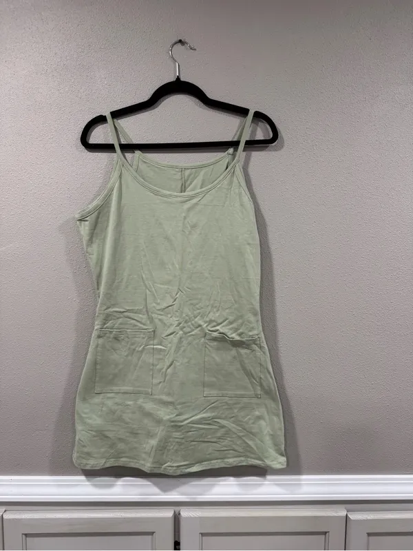 Sage Green Hotshot Mini Dress - Image 2