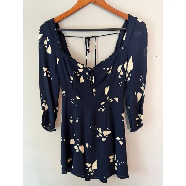 Reformation Remi Dress Lover Heart Pattern 8 - Image 4