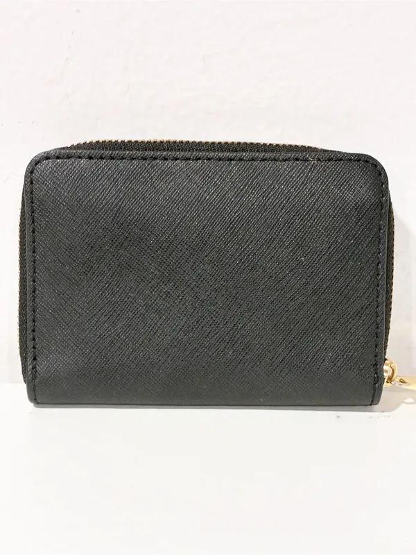 Tory Burch Black Crossgrain‎ Leather Gold Hardware Wallet - Image 3