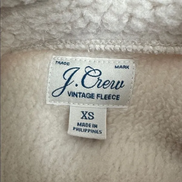 J.Crew Polartec sherpa fleece jacket in cream XS - Image 7