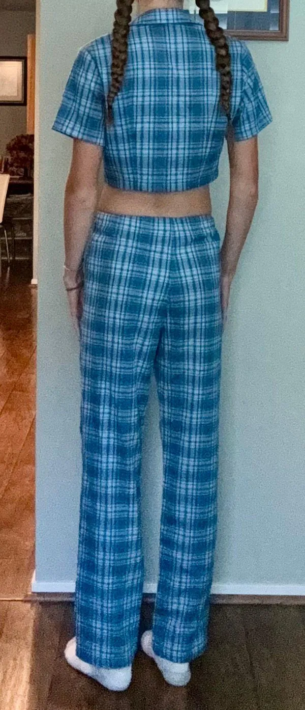 Brandy Melville Blue Plaid Set - Image 3