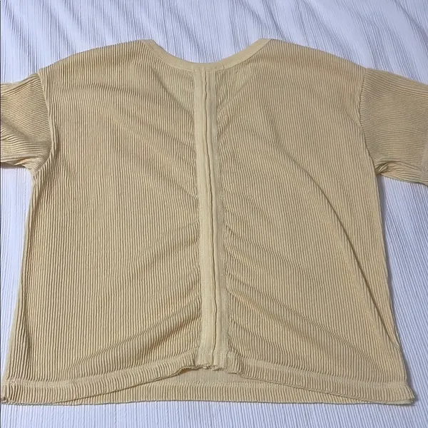 BKE Yellow Textured Blouse - Image 2