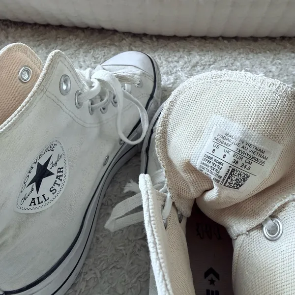 Converse All Star White High-Top Sneakers - Image 5