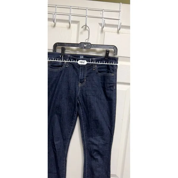 Gap Size 28 Legging Jeans‎ Skinny Jegging Stretch Dark Wash Tiny Hole - Image 2