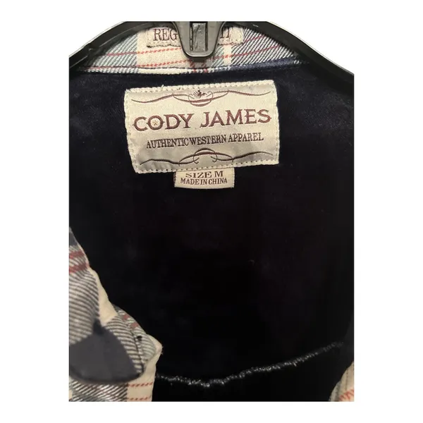 Cody James Men's Plaid Shirt Jacket - Blue & White - Image 2