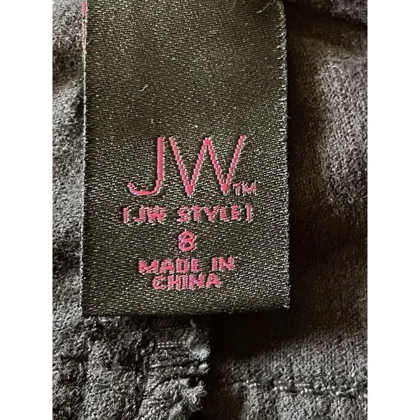 JW (JW Style) Corduroy Black Women’s Boot Cut Stretch Jeans Pants Size 8 - Image 2
