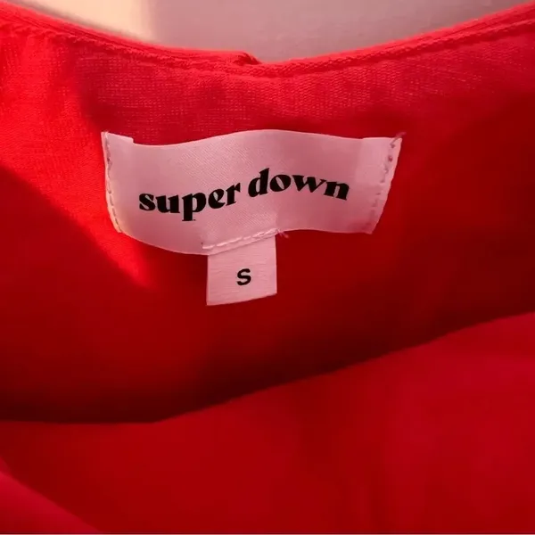 Superdown x Revolve Red Bodycon Mini Dress Cold Shoulder S NWT Club - Image 4