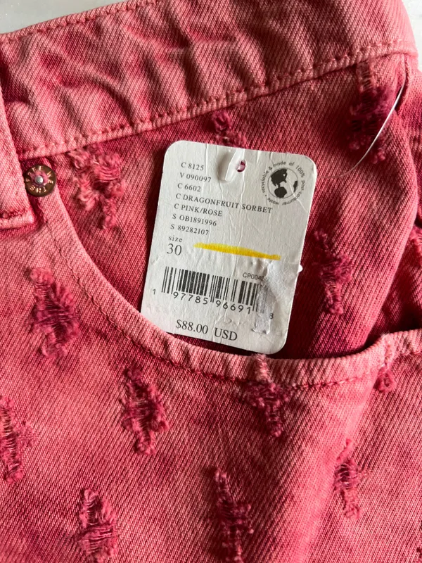Free People We The Free Mixed Emotions Hi Lo Short Dragonfruit Sorbet Pink Rose - Image 7