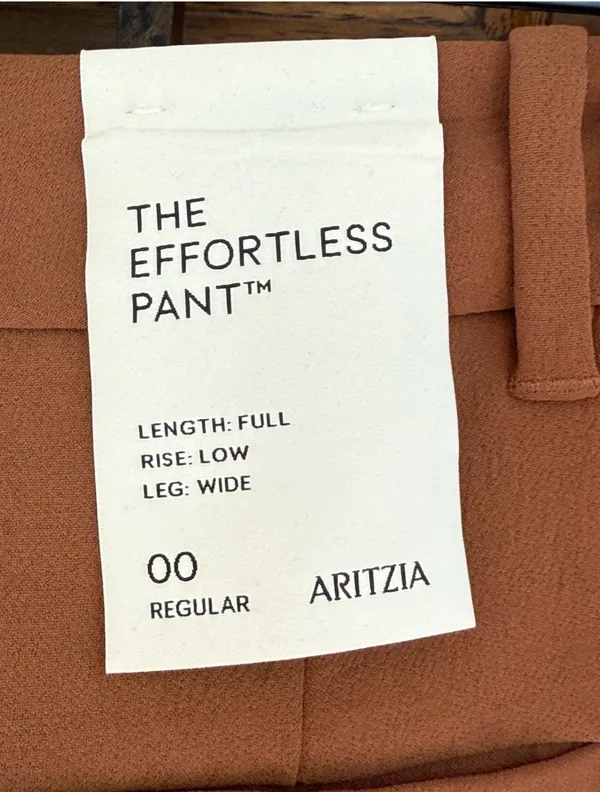 Aritzia Women’s Low Rise Wide-Leg Trousers — Brown Size 00 - Image 5