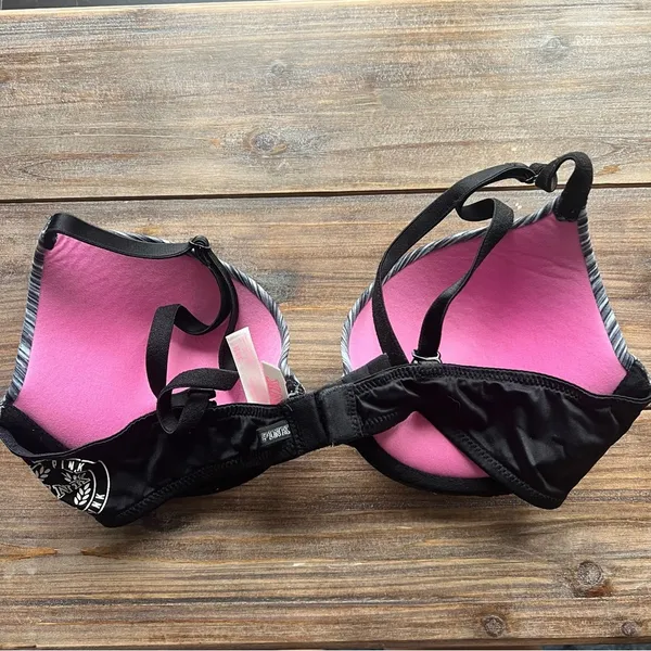 Victoria’s Secret PINK Wear Everywhere Push Up Bra Striped Size 34B - Image 5