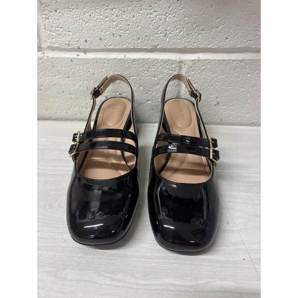 NIB Kelly & Katie Sz 6 Black Faux Patent Leather Pimmie Double Strap Mary Janes - Image 2