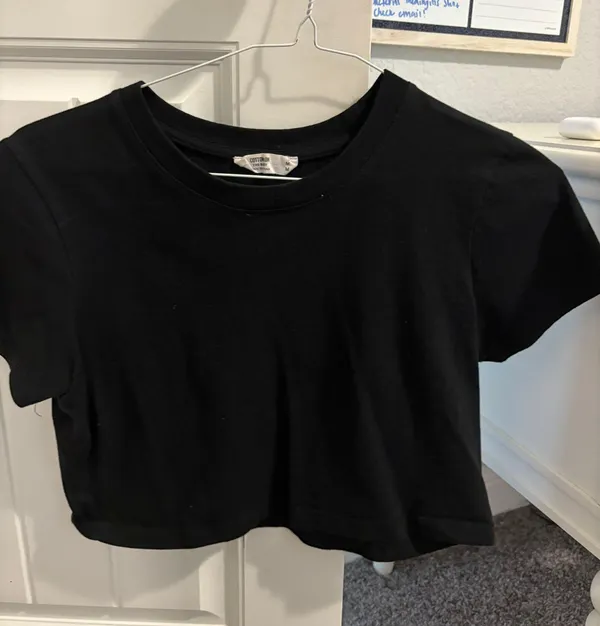 Cotton On Black Crop Top - Image 3