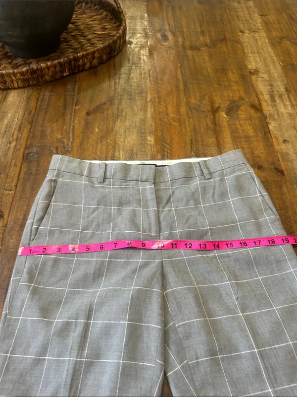 Ann Taylor Gray Windowpane Cropped Dress Pants - Image 14