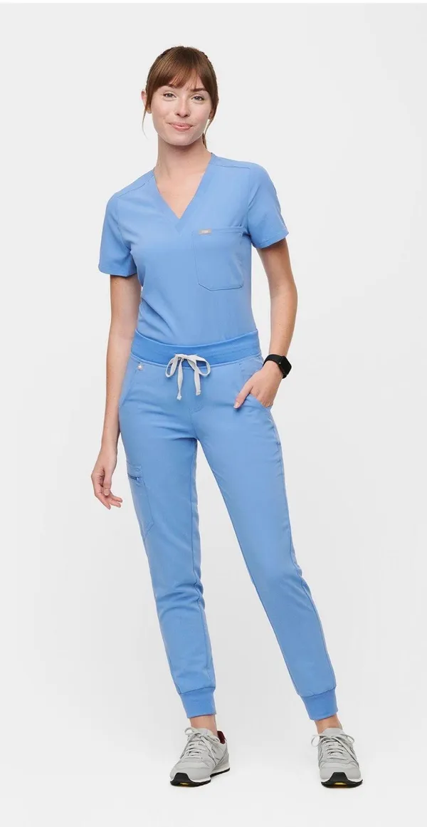 FIGS Zamora Jogger Scrub Pants Ceil Blue - Image 4