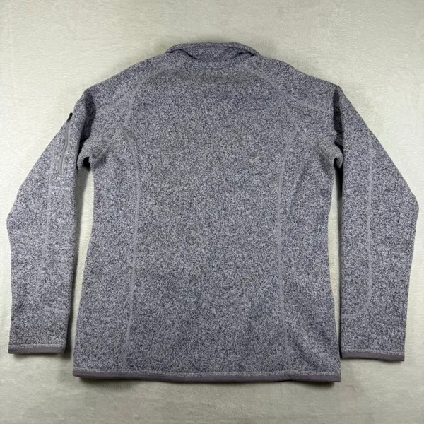 Patagonia Better Sweater 1/4 Zip Pullover Tailored Grey Womens L 25617 FA15 - Image 10