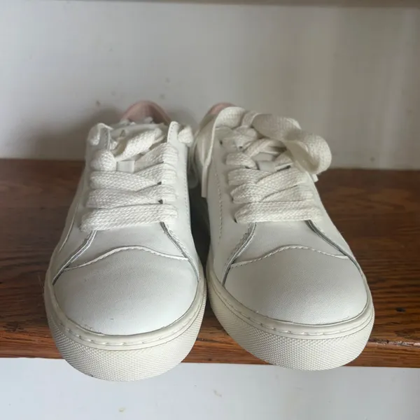 Kate Spade Fez Sneakers White Rose‎ Smoke Leather Low Top K6849 Womens 6.5 B - Image 4