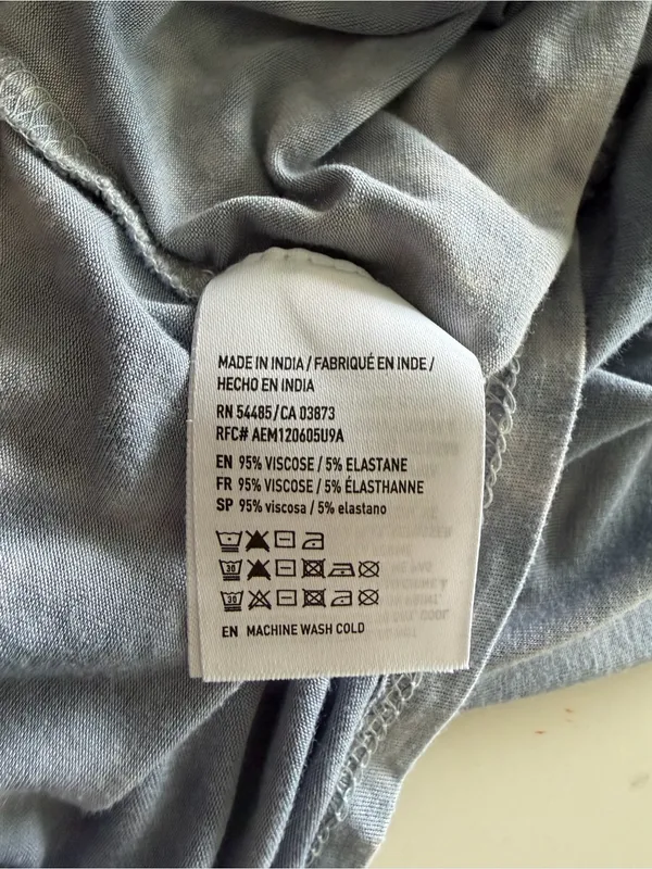 American Eagle Outfitters Gray Tie-Dye Wrap Long Sleeve Top‎ - Image 4