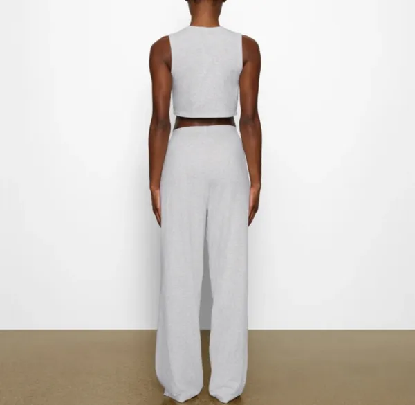 Skims Boyfriend Loose Pants Light Heather Grey - Image 8