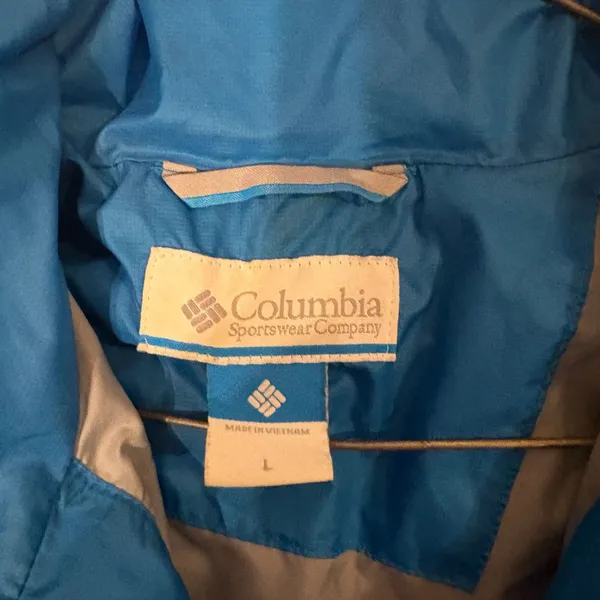 COLUMBIA Women's Powder Pillow Hybrid Puffer Jacket Size M Medium Blue - Image 3