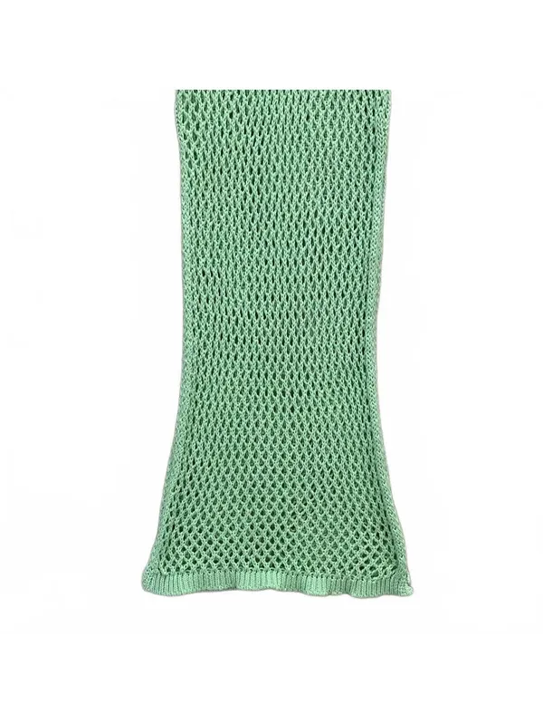 Beach Riot Holly Maxi Dress Cover Up Crochet Open Knit Sleeveless Patina Green M - Image 9