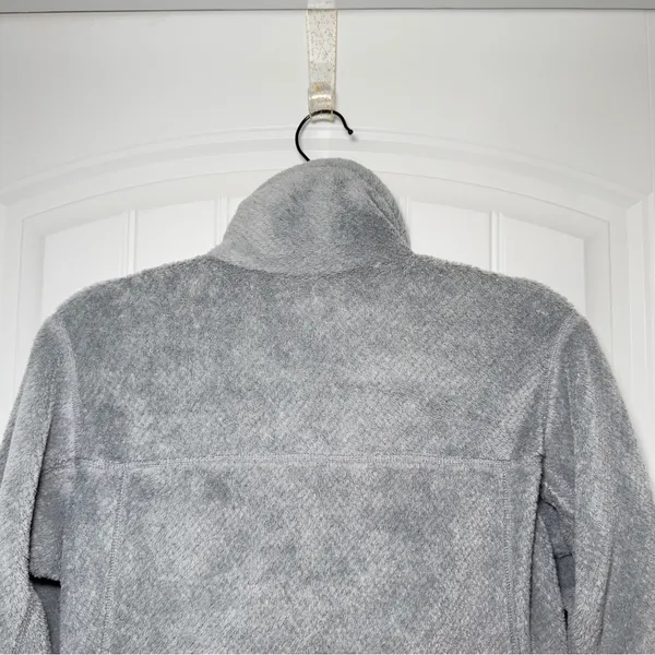 Patagonia‎ Women Small Re-Tool Snap-T Gray Fleece Pullover Pink Accents Granola - Image 5