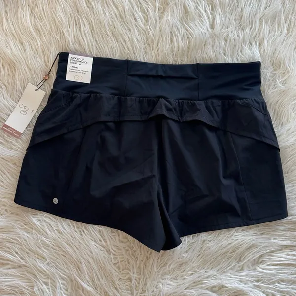 Calia Kick It Up Performance Short 3” Inseam Pure Black Size Large - Image 6