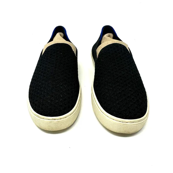 Rothy's Size 6 Slip-Ons Black w/ White Soles Knit Texture Comfortable‎ - Image 9