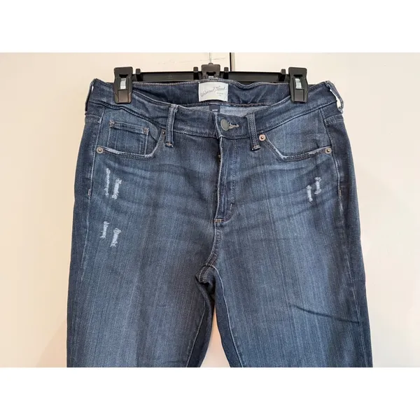 Universal Thread Mid Rise Skinny Jeans Dark Wash‎ Distressed 8 29R Casual Chic - Image 2