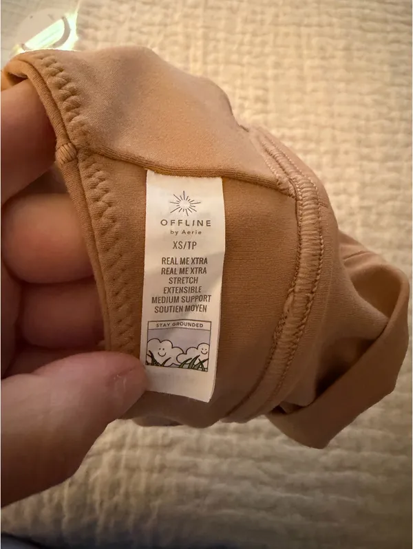 Aerie Brown Ruffle sports bra - Image 3