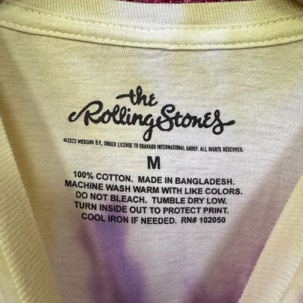 The Rolling Stones Circus Stars Hot Lips Rock Band Tie Dye M - Image 4