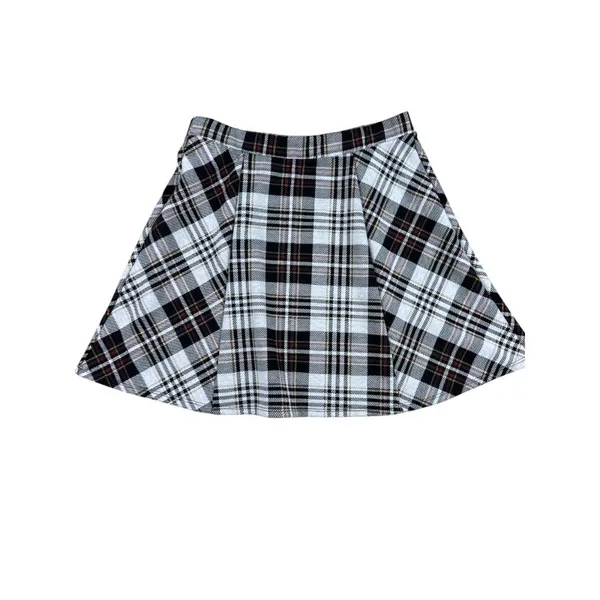 Altar'd State Plaid Mini Skirt Women's Size Large‎ Black Mustard Maroon USA - Image 8