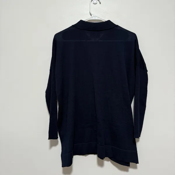 Tuckernuck Navy‎ Linen Blend Clayton Knit Polo Top Size XS/S - Image 5