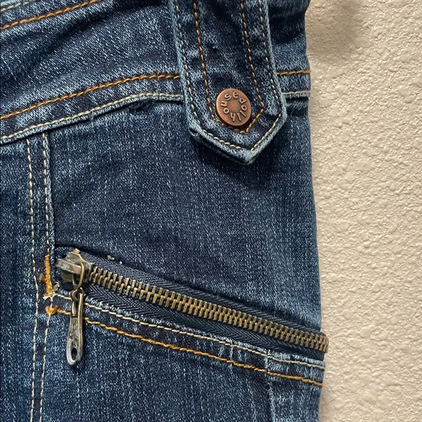 DOLLHOUSE Y2K Vintage Denim Low Rise Flare Jeans Size 7 - Image 7