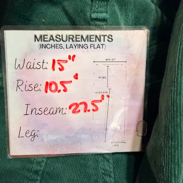 J.Crew Womens Green Corduroy Straight Leg High Rise Pants BT006 Size 29 - Image 8