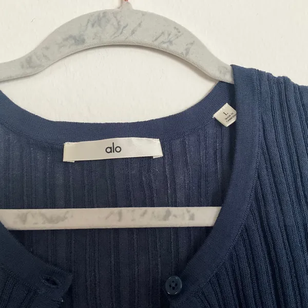 Alo Yoga Sweater Sunlit Cardigan Navy L - Image 3