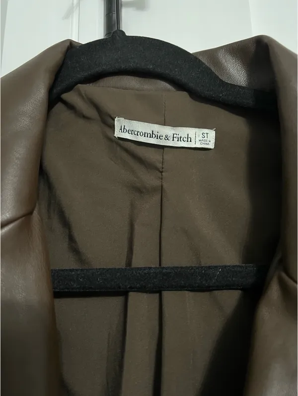 Abercrombie Brown leather blazer dress - Image 4
