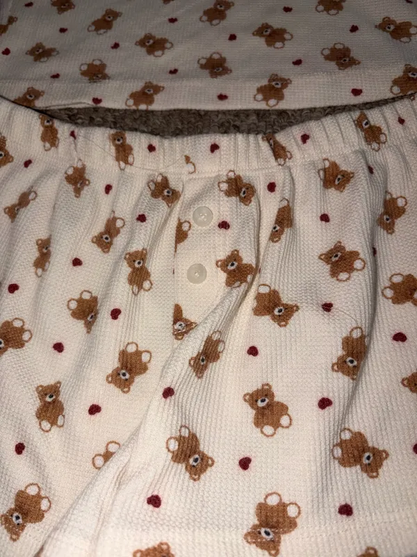 Teddy bear lounge pajama set White Size M - Image 2