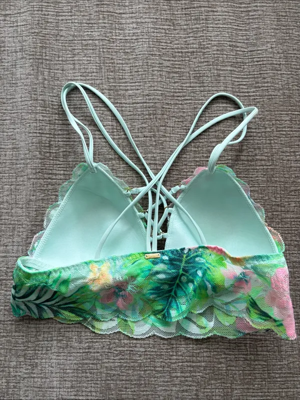 VS PINK Floral Lace Bralette - Image 2