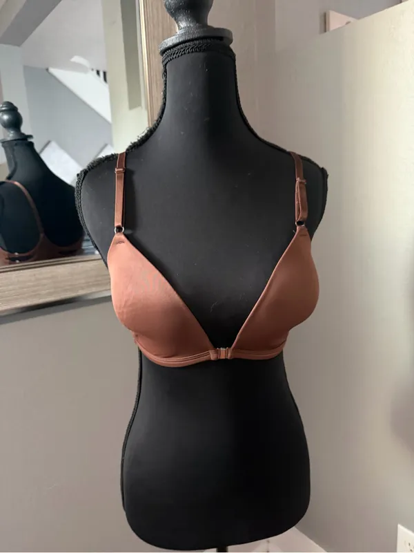 Victoria’s Secret Pink Wear Everywhere Front Closure Bra Brown 34C - Image 2
