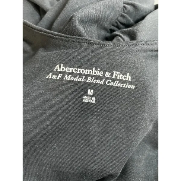 Abercrombie & Fitch Black Long Sleeve Open Back Fit & Flare Mini Dress Size M - Image 5