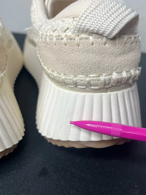 Dolce Vita Sandstone Cream Crochet Knit Platform Sneakers Size 7 - Image 11