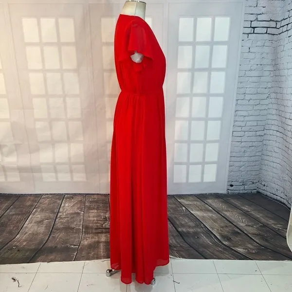 Lulu’s nwt Lost in the Moment Red Maxi Dress size small - Image 8