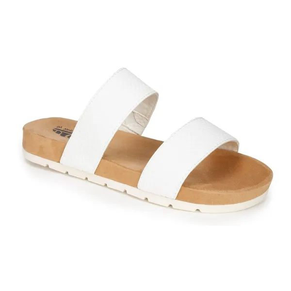 Cliffs by White Mountain Womens Sandals Size 6 White Tahlie Double Strap Slide - Image 3