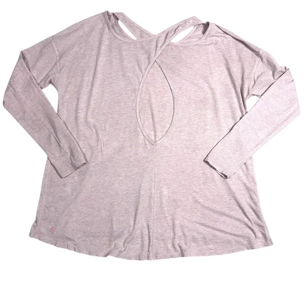 Lululemon Long Sleeve Top Womens 10 Open Back Outdoor Yoga Running Shirt Pink‎ - Image 5