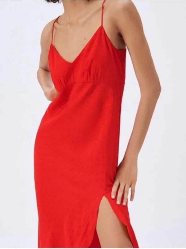 Red Midi Dress without tags - Image 3