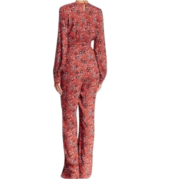 Free People Some Like It Hot Long Sleeve Flare Jumpsuit Size 0 - Image 2