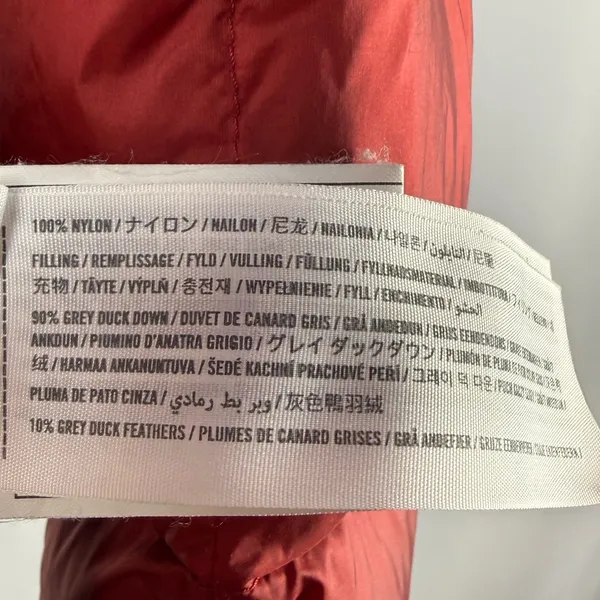 Abercrombie‎ & Fitch Hooded Down Puffer Coat in Cherry Red Size Extra Small - Image 6