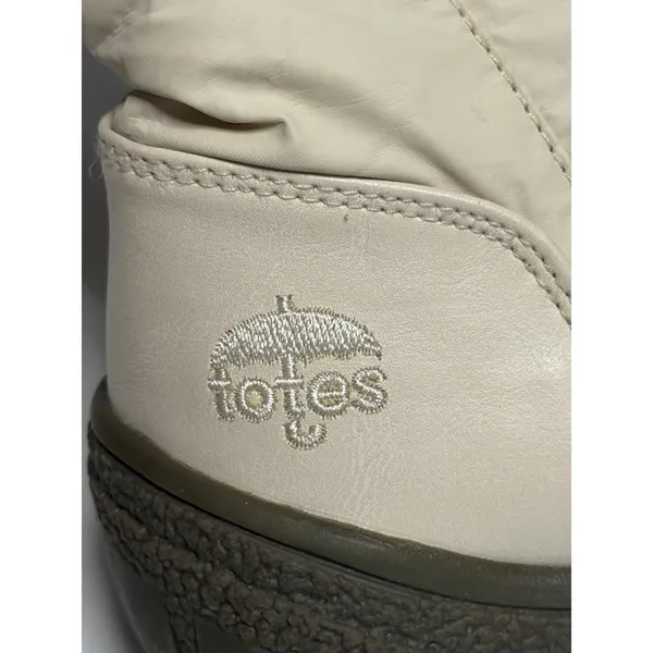 Totes Women's Winter Snow Boots Ivory Faux Fur Lining Double Buckle Zip Up 8 C-2 - Image 5
