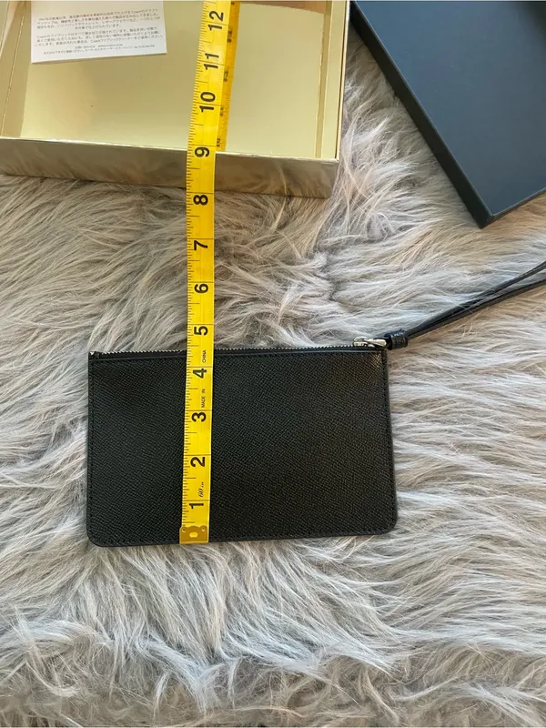 Coach Black Glitter Star Wristlet with Coach Logo - Image 7