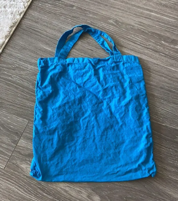 Cotton Eco Friendly Tote Blue - Image 2